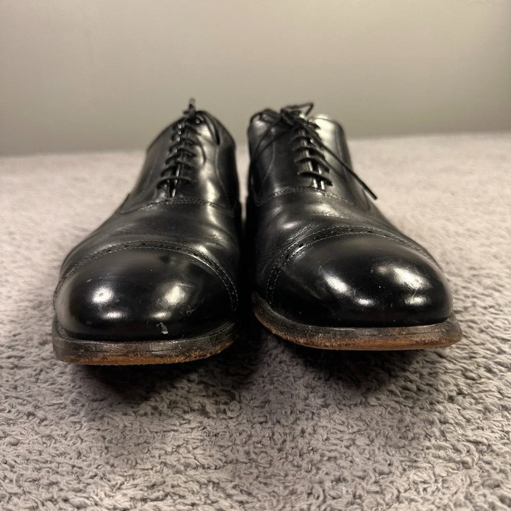 Allen Edmonds Fifth Avenue Shoes‎ Mens 13 B Black Leather Cap Toe Oxford Derby